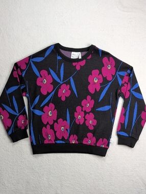 Mainio Girls Organic Cotton Mysterious Blooms Floral Sweatshirt 7/8 Year EU